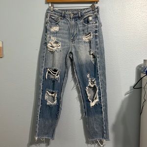 American Eagle Ripped Mom Jeans
